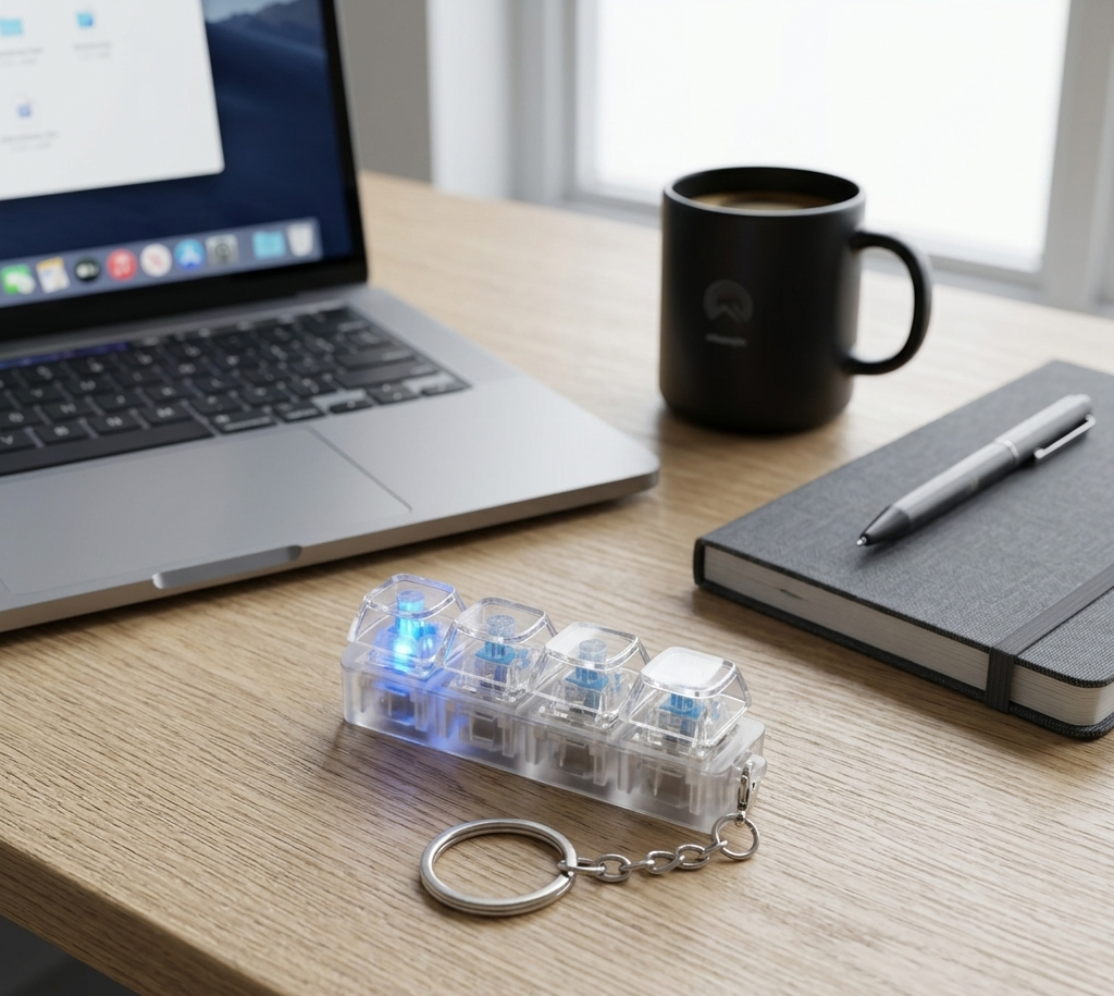 MINIBLUE キーリング ClickZen™ | Mini Fidget Keyboard Keychain – The Zappymart