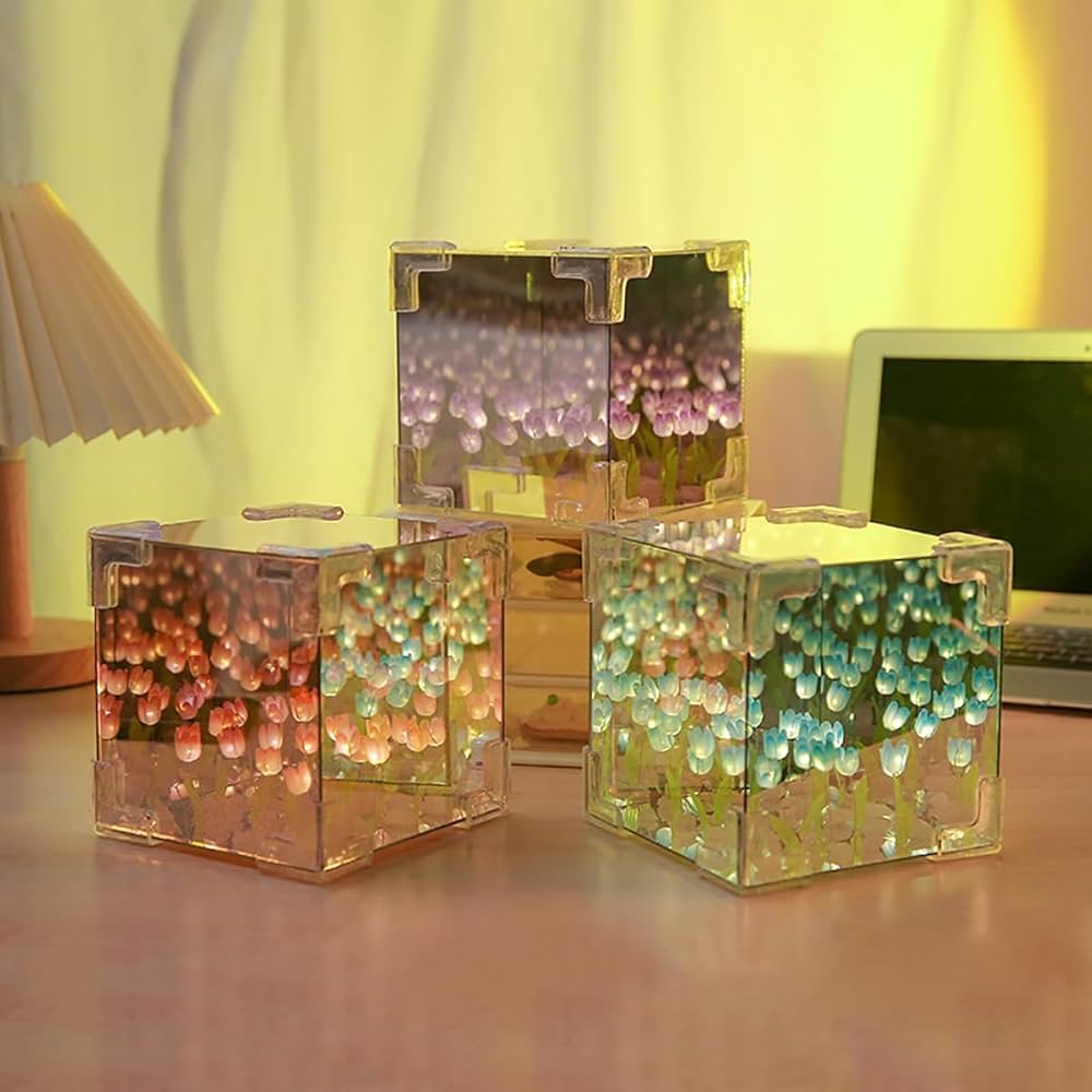 Infinite Tulip Lamp Cube – Bring Magic to Your Space