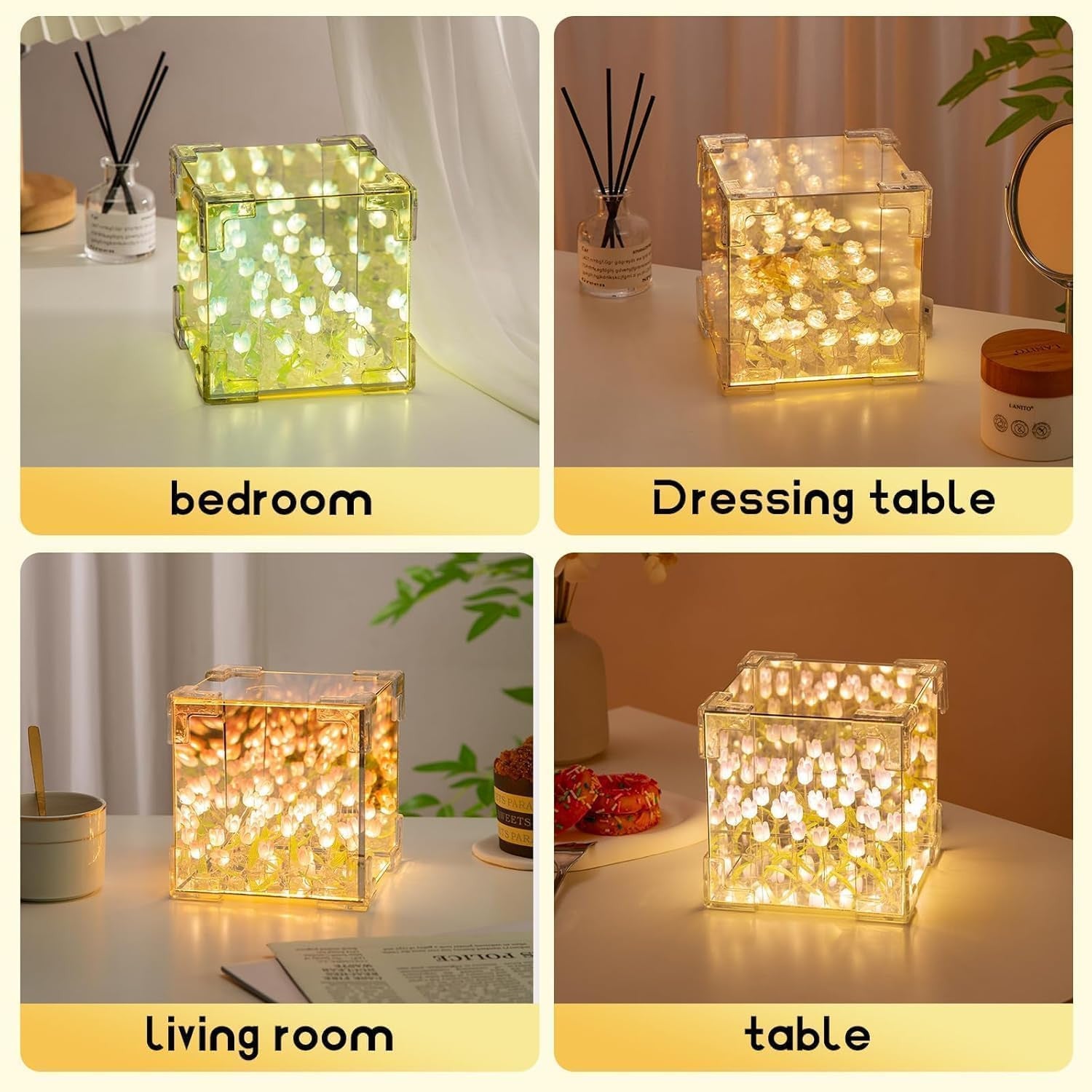 Infinite Tulip Lamp Cube – Bring Magic to Your Space